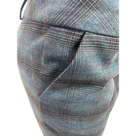 Womens Gray Plaid Straight-Leg Dress Pants By Mexx Size 10 - Picture 4 of 8